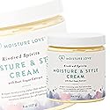 Moisture & Style Cream for Curly Hair. Natural Hair Definer and Enhancer Curling Cream Product. Moisturizer, Reduce Frizz & Increases Hair