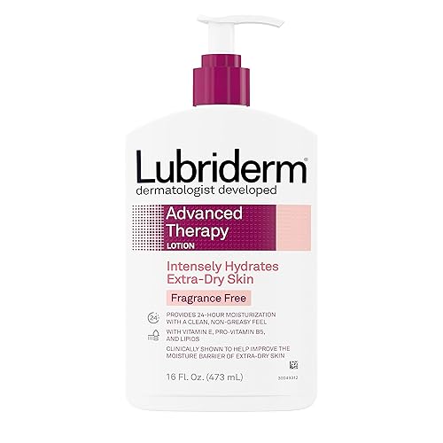 Lubriderm Advanced Therapy Moisturizing Lotion with Vitamins E and B5, Deep Hydration for Extra Dry Skin, Non-Greasy Formula, 16 fl. oz