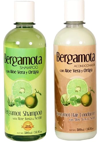 Set of Bergamot Shampoo and Conditioner 500ml, Shampoo y Acondicionador de Bergamota