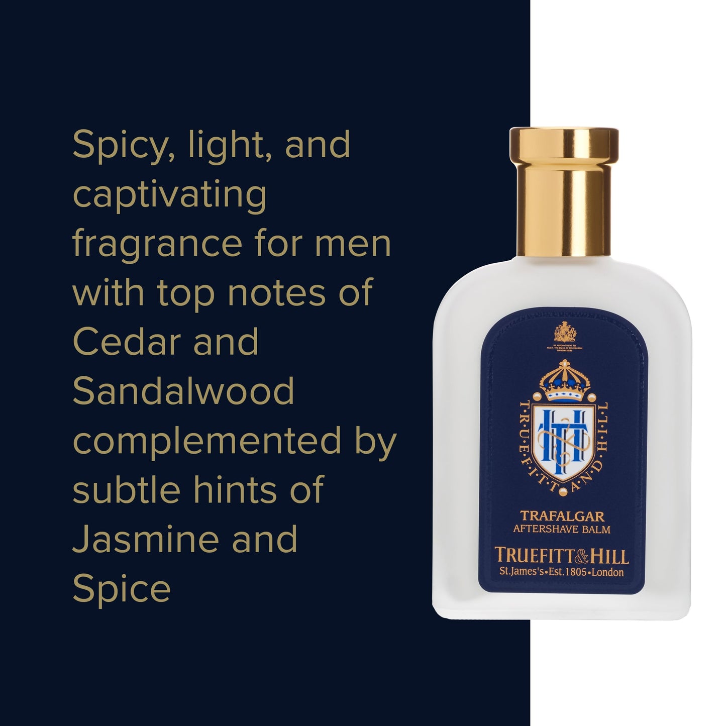 Truefitt & Hill Luxury Aftershave Balm - Trafalgar - Premium Soothing Moisturizer with Aloe Vera Extract - Ideal for Sensitive Skin, Razor Burn…