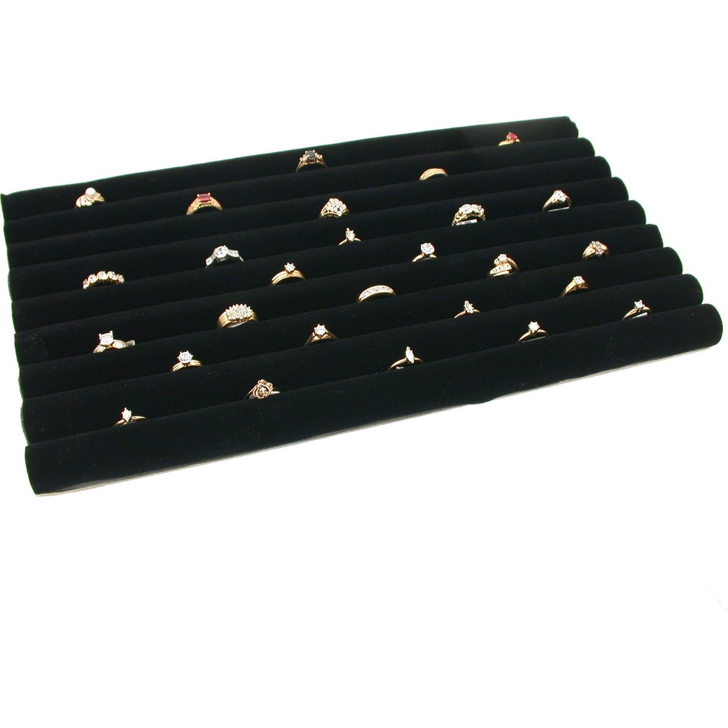FindingKing Jewelry Display Case Box 36 Ring Velvet Insert New