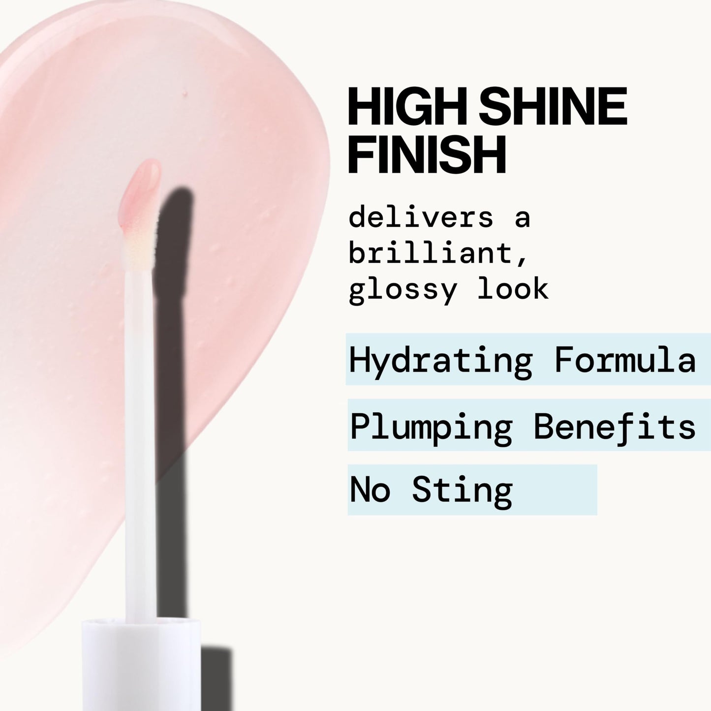 Pacifica Plumping Lip Gloss - Jasmine Kiss Flavored Lavender-Pink Tint Hydrating Lip Oil Balm, No-Tingle Volumizing Gloss with Shea Butter & Jojoba