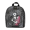 Bioworld Nightmare Before Christmas Jack & Sally 9.6" Gray Mini Backpack