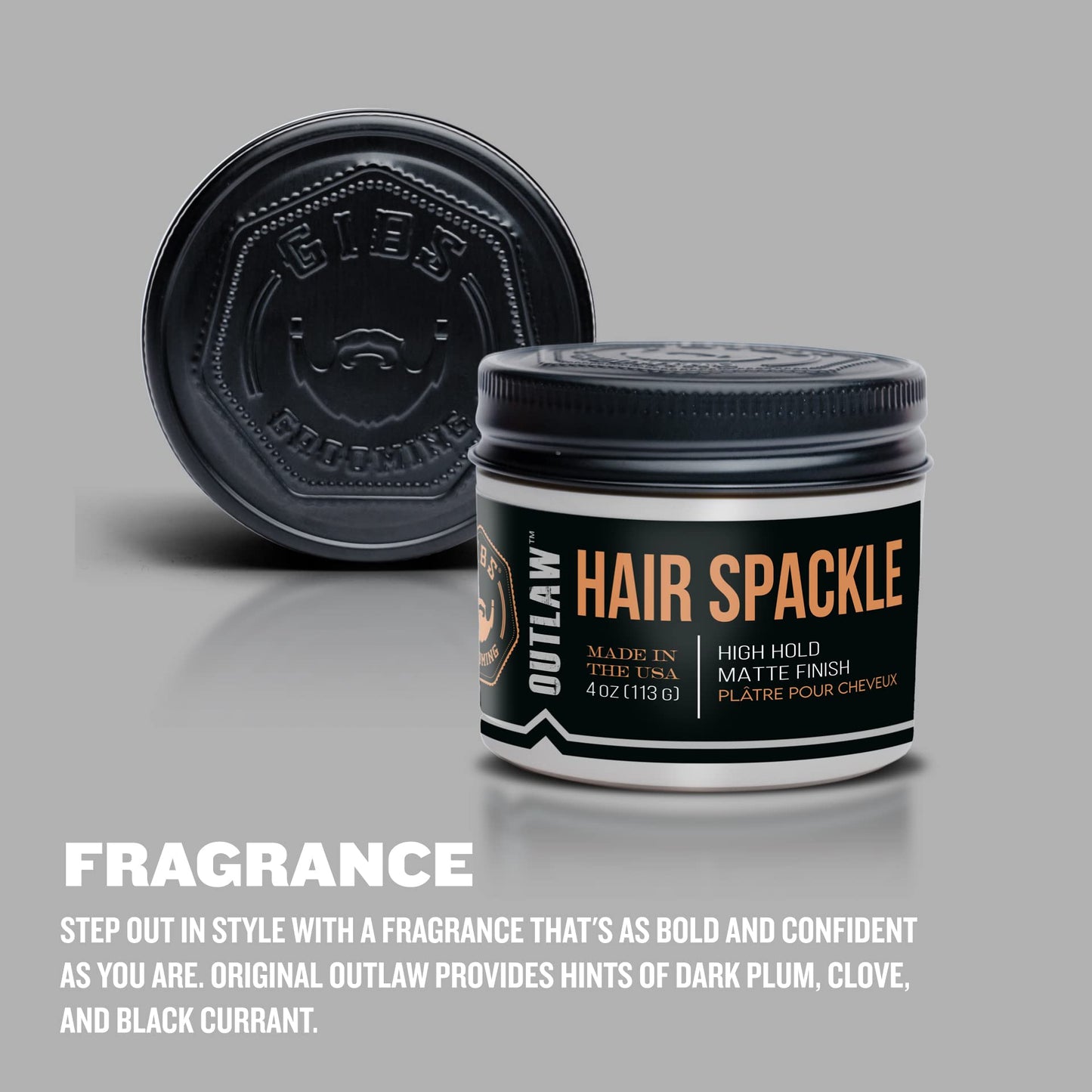 GIBS Outlaw Hair Spackle - High Hold - Matte Finish - 4oz