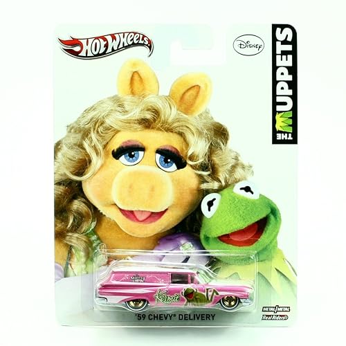 Hot Wheels 2013 Disney The Muppets Miss Piggy & Kermit '59 Chevy Delivery Pink/White