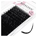 BEYELIAN Flat Eyelash Extension, Ellipse Lash Extensions 0.15 C Curl 7-15mm 16 Rows Matte Black Eyelash Extension Supplies Classic Lash Extensions
