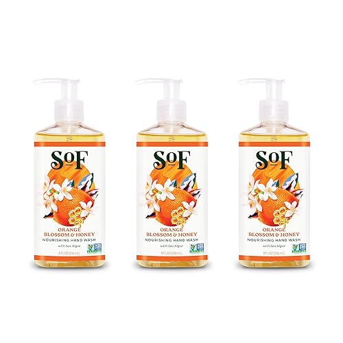 South Of France SoF Nourishing Hand Wash - With Moisturizing Sea Algae, Coconut & Olive Oil- Vegan & Non GMO- Free From Phthalates, Sulfates