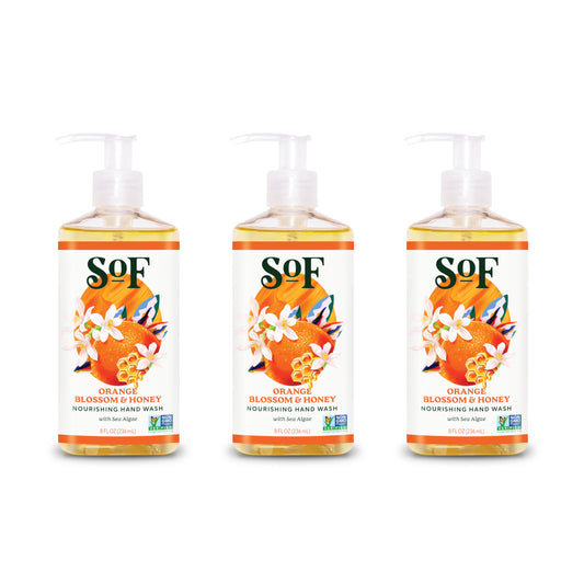 South Of France SoF Nourishing Hand Wash - With Moisturizing Sea Algae, Coconut & Olive Oil- Vegan & Non GMO- Free From Phthalates, Sulfates