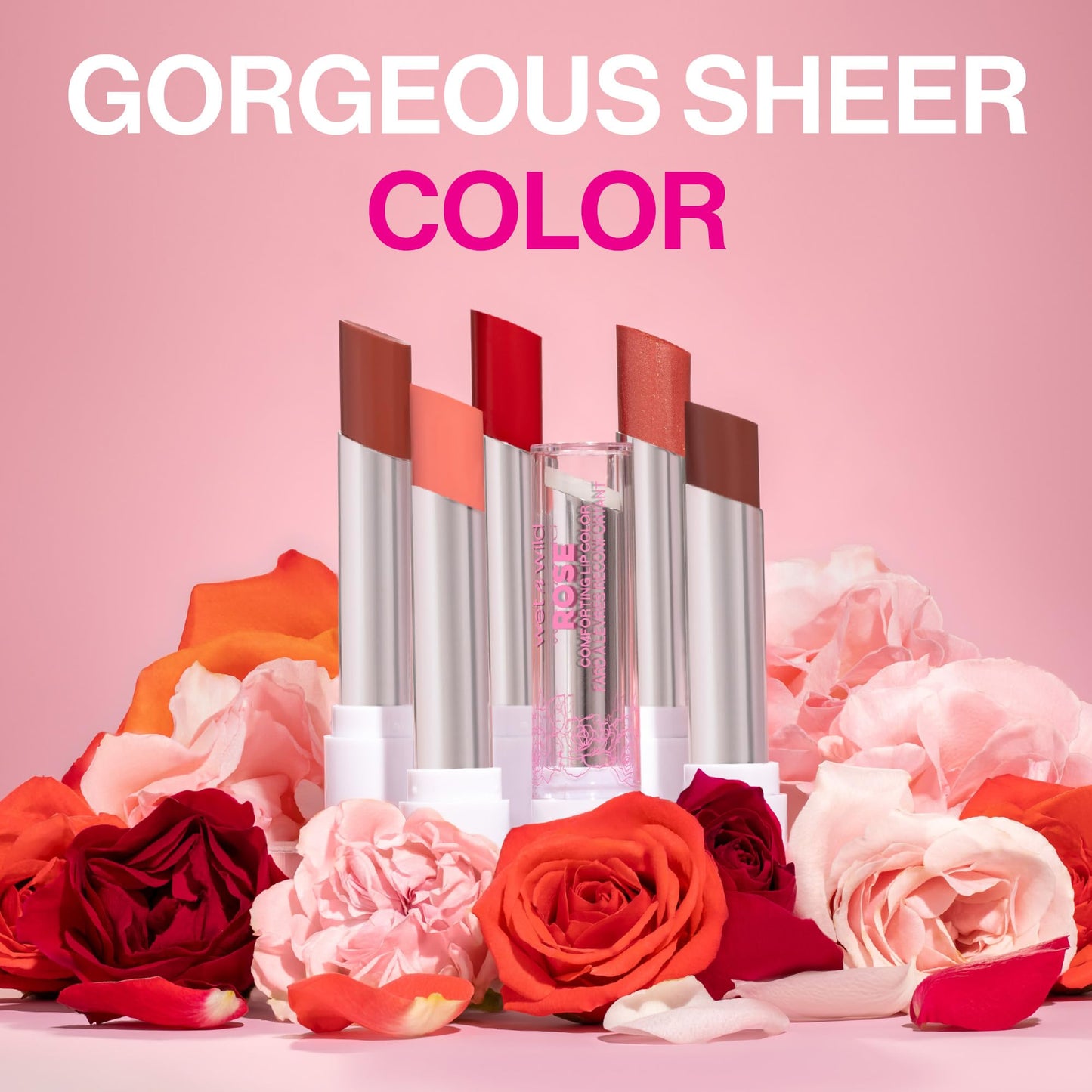 wet n wild Rose Comforting Glossy Natural Lipstick So Much Shine