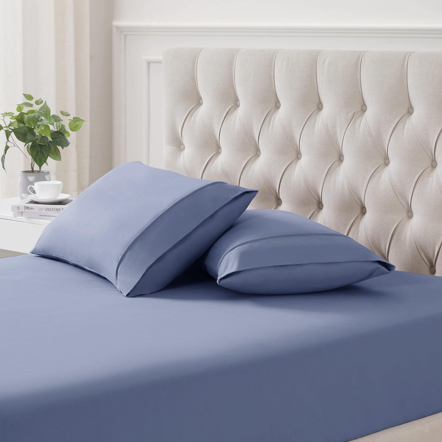 Flannel Pillowcases Standard Set of 2 - Ultra Soft Flannel Pillowcases Set Cozy & Breathable Pillow Cases Queen Size Set of 2 - Heavyweight & Durable,