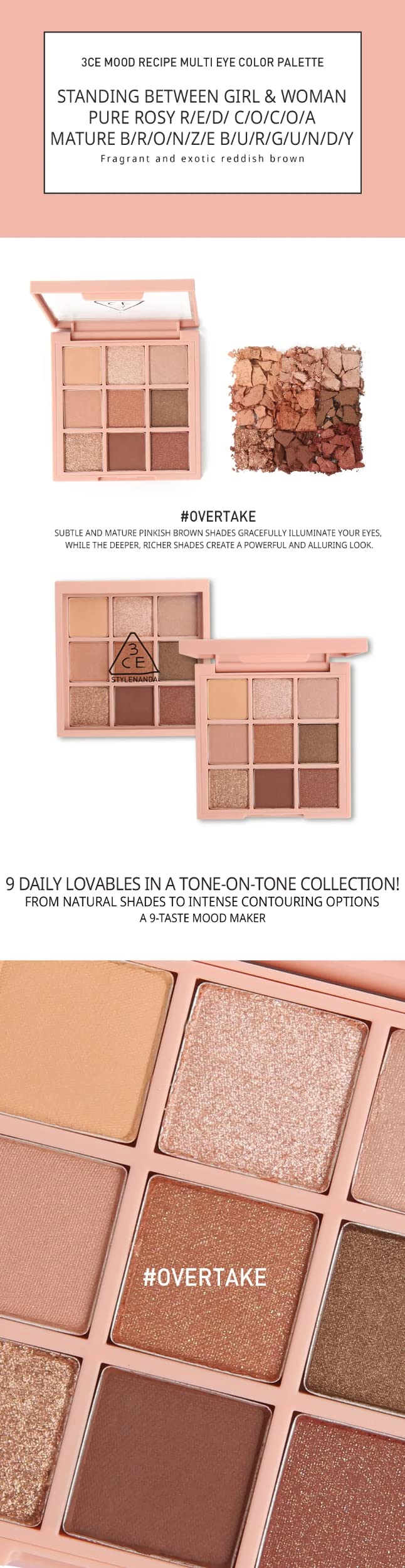 3CE Multi Eye Color Palette #OVERTAKE