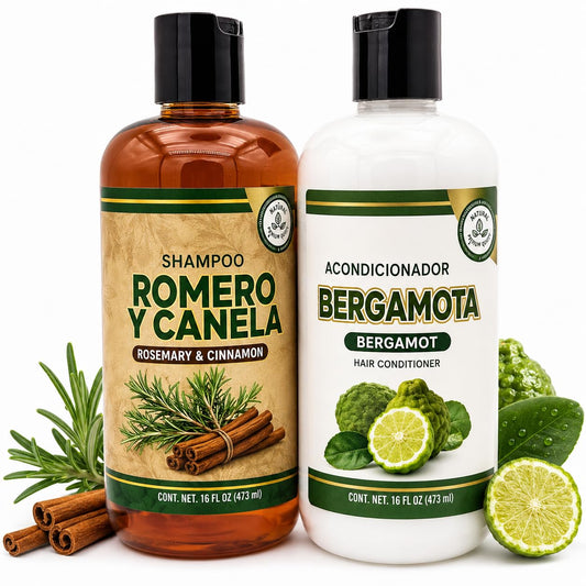 HIGH SUPREME Shampoo Romero, Sábila & Canela + Acondicionador de Bergamota - 16.9 fl oz each - Premium Nourishing Hair Care Set - Nutre y Revitaliza Beauty & Personal Care HIGH SUPREME