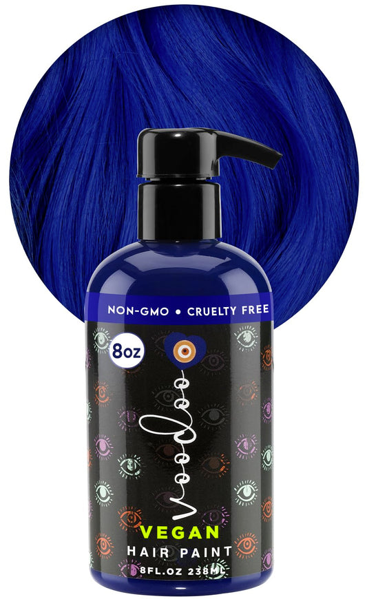 MOEHAIR Semi-Permanent Hair Color | Dark Blue Hair Dye 8 Oz | No Ammonia, Sulfate or Paraben | Vegan & Cruelty-Free | Voodoo Serenity Blue Hair Color