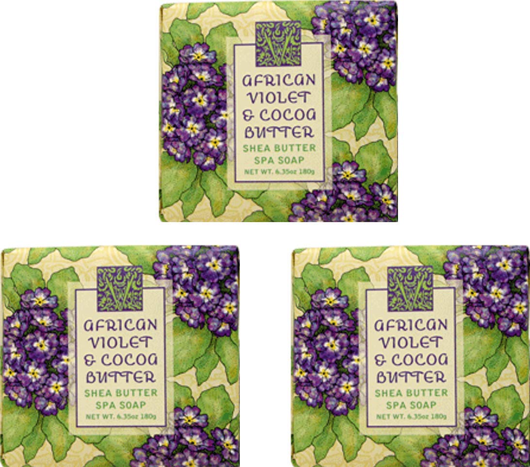 Greenwich Bay Cleansing Spa Soap, Shea Butter, and Cocoa Butter. Blended with Loofah and Apricot Seed, No Parabens, No Sulfates 6.35 Ounce (3 Pack)