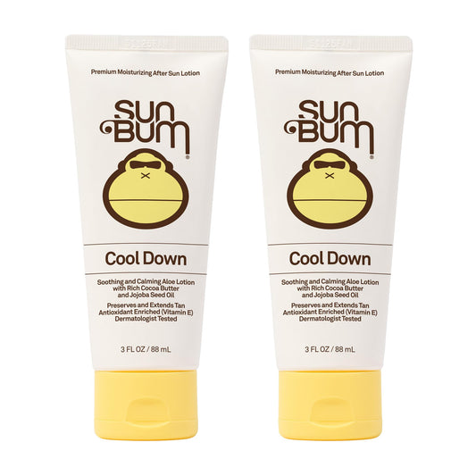 Sun Bum Cool Down Aloe Vera Lotion Vegan With Cocoa Butter To Soothe and Hydrate Sunburn 3 Ounce 2 Pack Beauty & Personal Care Sun Bum