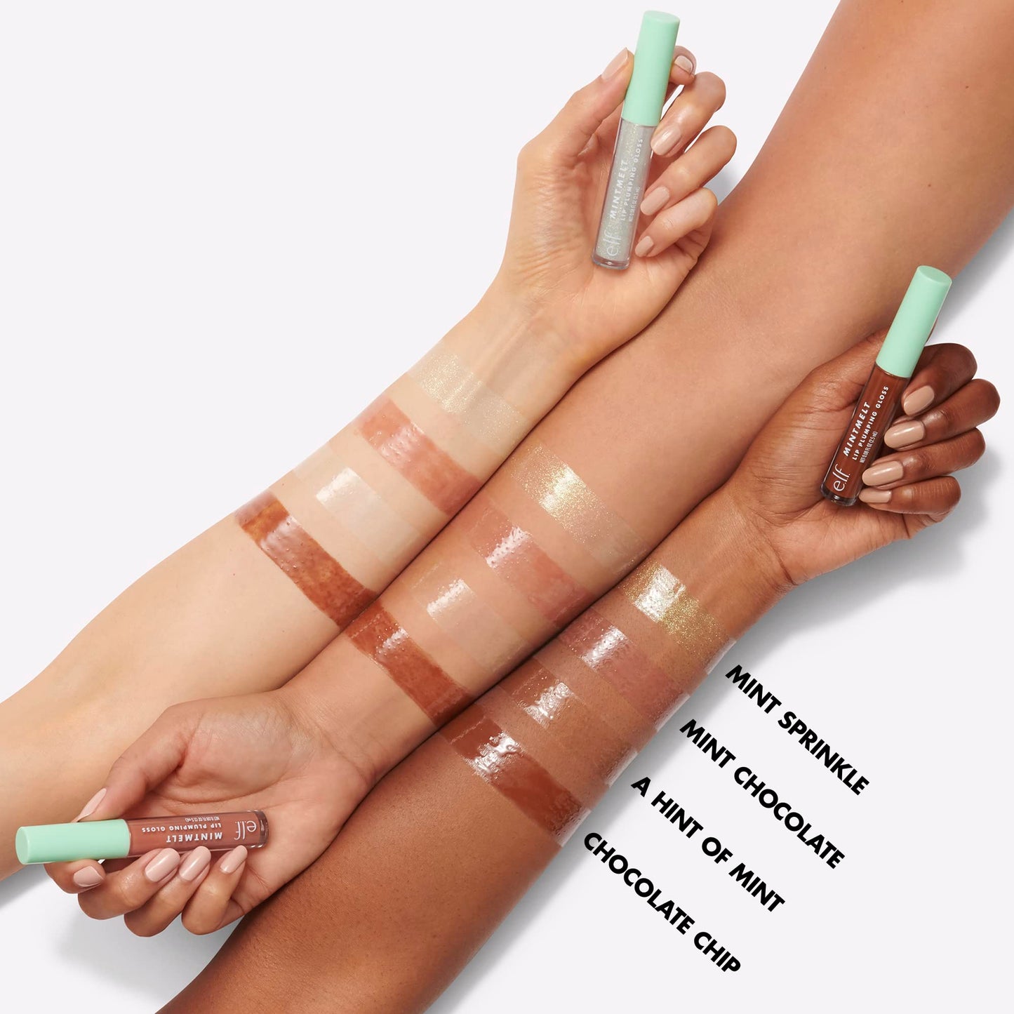 e.l.f. Mint Melt Lip Gloss, High-shine, Hydrating Lip Gloss, Plumps Lips & Creates Subtle, Buildable Color, Vegan & Cruelty-Free, Mint Sprinkle