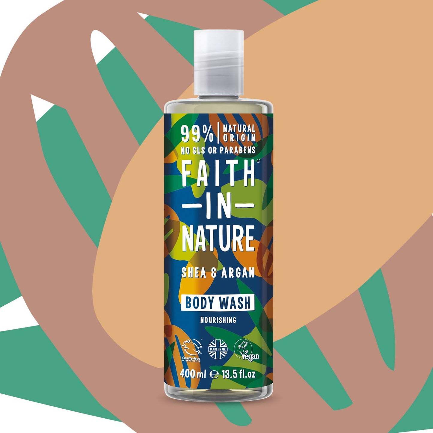 Faith in Nature Natural Shea & Argan Body Wash, Nourishing, Vegan & Cruelty Free, Parabens and SLS Free, 400ml Beauty & Personal Care FAITH IN NATURE