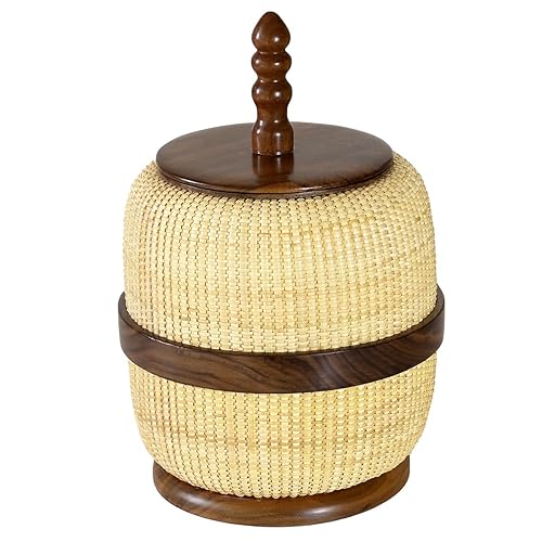 Teng Jin Nantucket Baskets Rattan Weave Storage Basket Round for Home,Office Decorate Collection Multipurpose Organizer Container