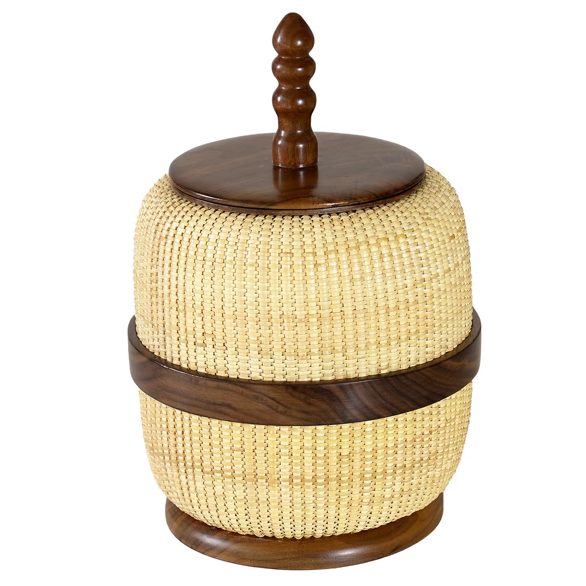 Teng Jin Nantucket Baskets Rattan Weave Storage Basket Round for Home,Office Decorate Collection Multipurpose Organizer Container
