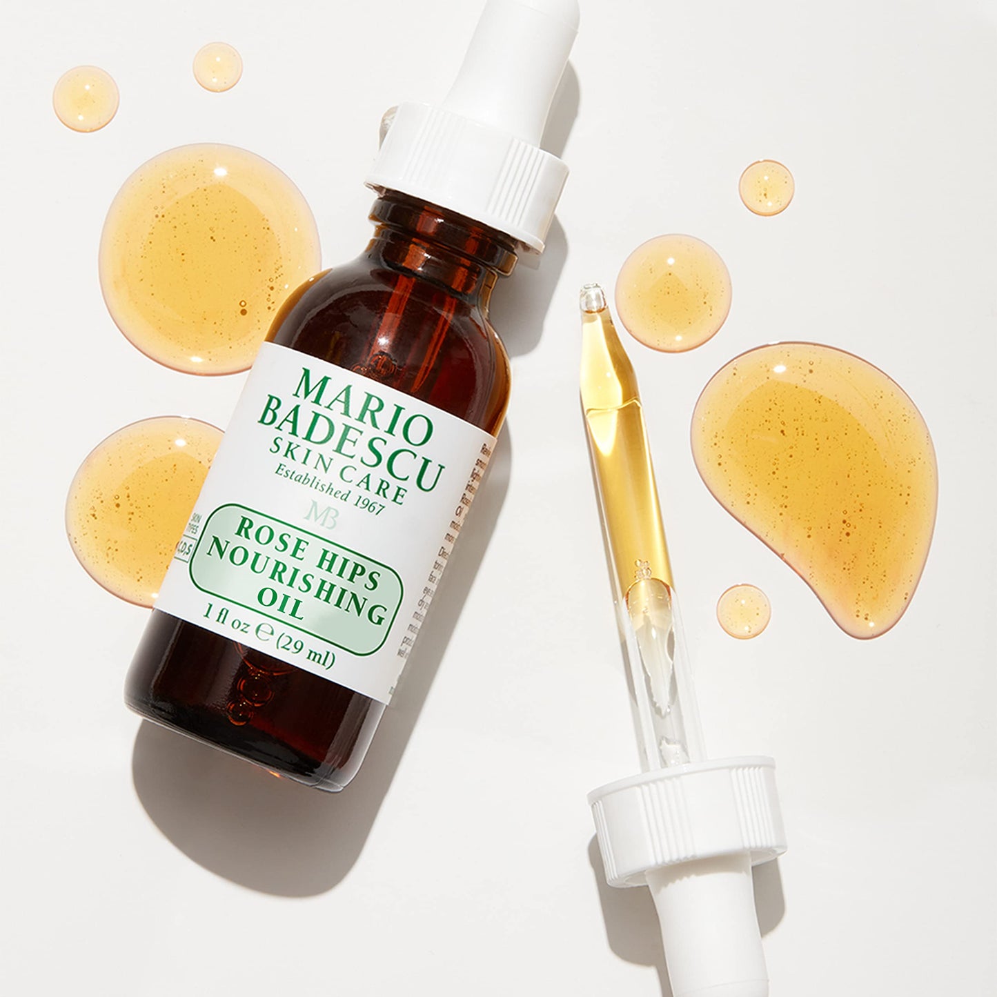 Mario Badescu Rose Hips Nourishing Oil for Combination, Dry and Sensitive Skin Facial Oil that Moisturizes & Smoothes Formulated with Rosehip Extract