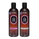 HASK Curl Care Shampoo + Conditioner Set with Coconut and Argan Oil | For Curly Hair, Sulfate-Free, Paraben-Free, Gluten-Free, Vegan, Cruelty-Free