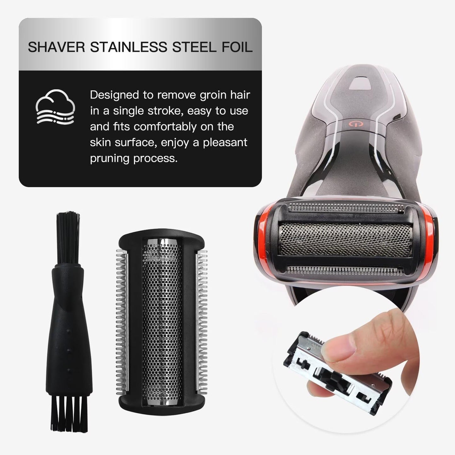 Hair Trimmer Foil Blades Kit For MANSCAPED The Lawn Mower 5.0 Ultra, Body Hair Clipper Replacement Head Blades Part, 2 Pack Beauty and Personal Care USonline911