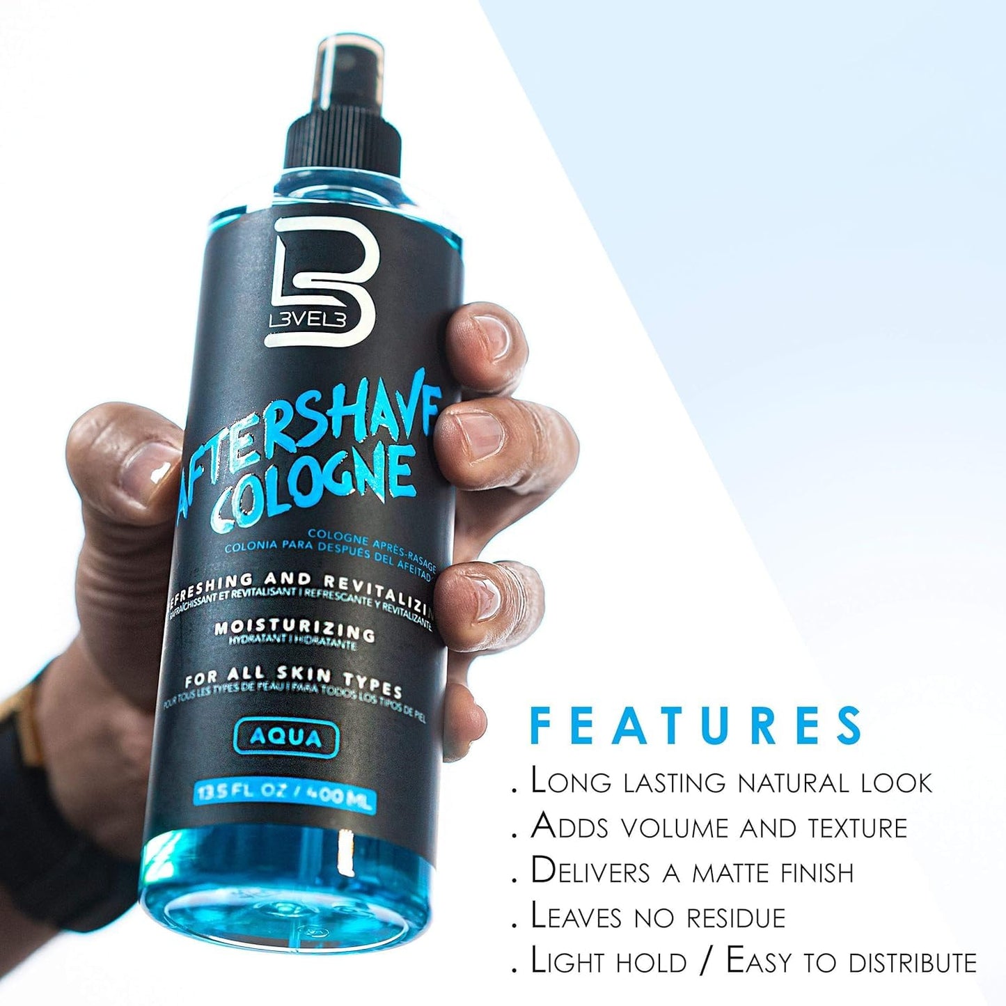 L3 Level 3 After Shave Spray Cologne - Softens Skin - Refreshes and Relieves Face and Skin - Moisturizing Formula Level Three After Shaving, Fresh