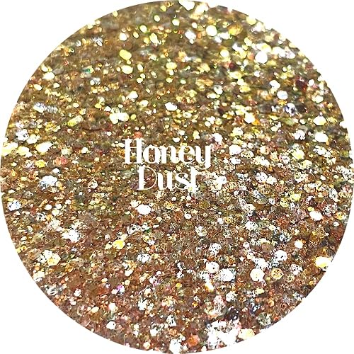 Gold Polyester Glitter | Craft Glitter | Glitter for Arts & Crafts | Tumblers | Cosmetics | Nails | Epoxy Resin Art | Slime | DIY | Body Glitter | 1