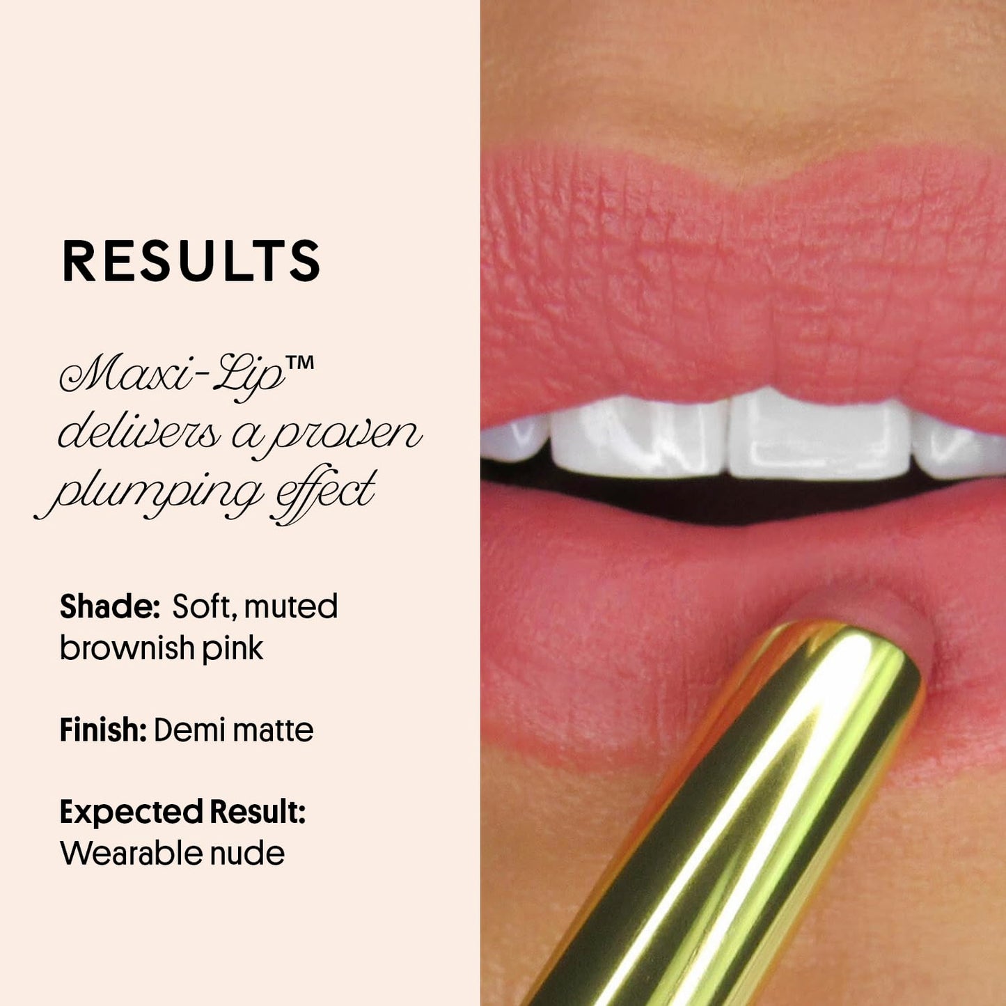 Winky Lux Skinny Plump Demi Matte Lipstick - Brownish Pink Lip, Natural Plump Lipstick, Weightless Long Lasting Soft Matte Lip Crayon, Infused with