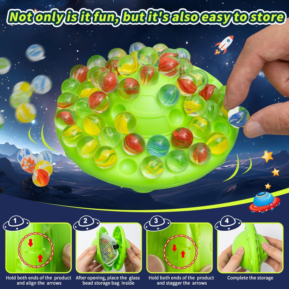 Trozihn Wobble Ball Marble Balance Game – Fun Family & Party Game with 60 Marbles, Gift for Kids & Adults Ages 8+, 1–4 Players