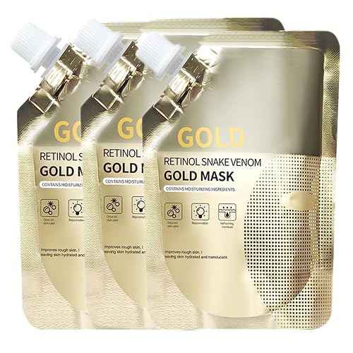 Retinol Snake Venom Peptide Gold Mask Anti-aging Clear and Moisturizing Improving Rough Skin Peeling Mask, Tightening Moisturizing Toning
