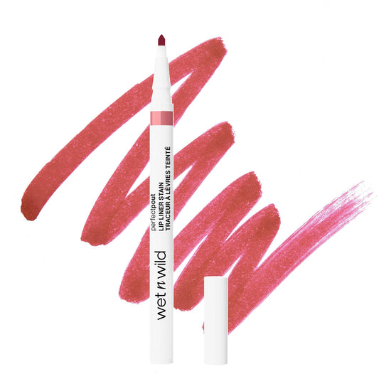 wet n wild Perfect Pout Lip Liner Stain, Long-Lasting Transfer-Proof Formula with Blade-Like Applicator for Precision & Full Lip Coverage, Vegan Beauty & Personal Care wet n wild