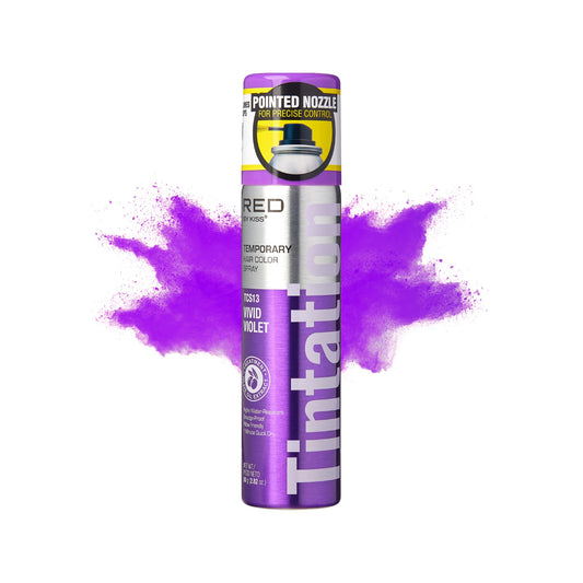 Red by Kiss Tintation Temporary Hair Color Spray 2.82oz, Quick-Dry & Smudge-Proof, Vivid Color Washable Hair Dye, Styling Spray Cosplay Halloween