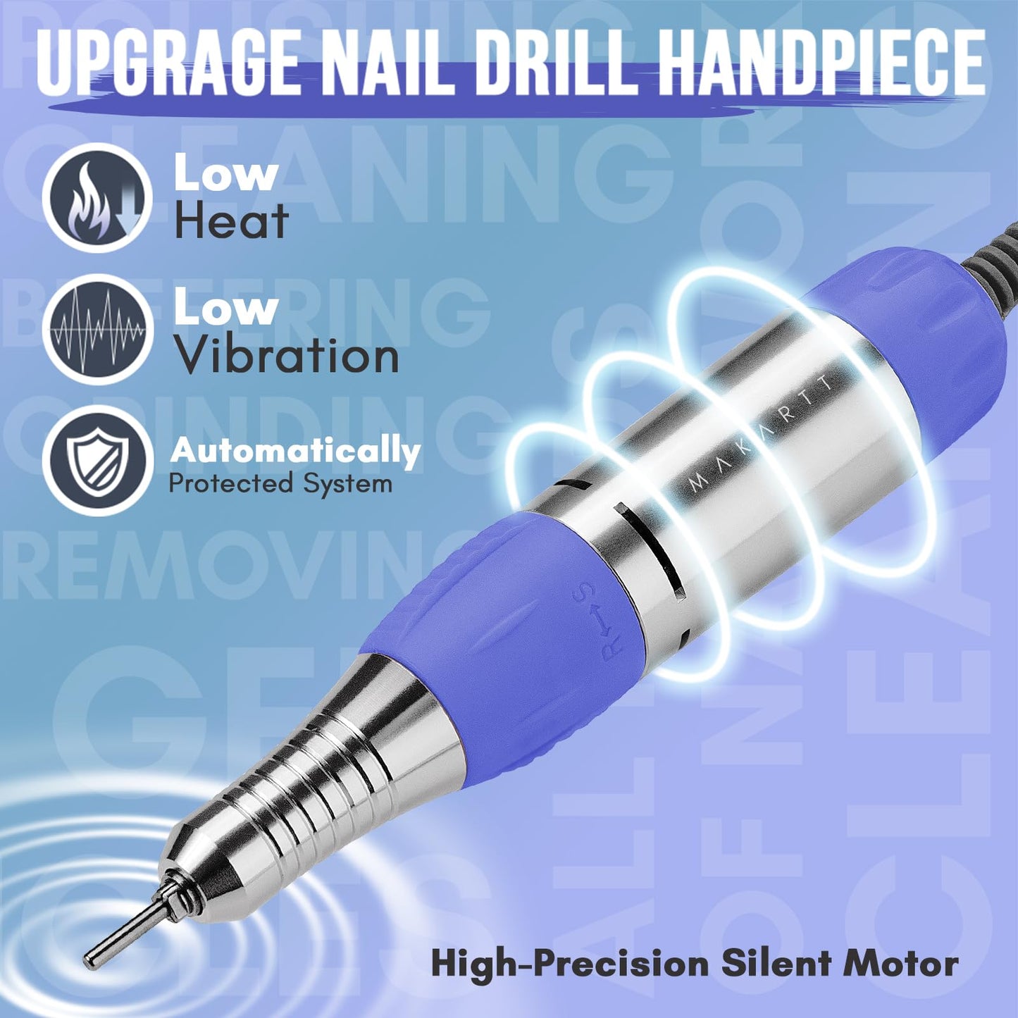 Makartt Nail Drill Electric Nail File JD700 Nail Drills for Acrylic Nails Professional 30000RPM Manicure Tools Nail Stuff Acrylic Nail Drill for Nail