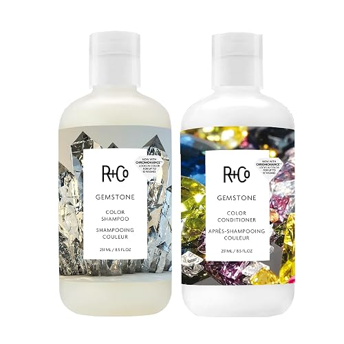 R+Co Gemstone Color Shampoo and Conditioner Set - Color Protection for Vibrant, Fade-Resistant Hair - Hydration, Shine & Sealed Split Ends