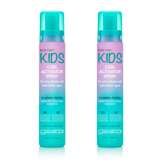 GIOVANNI Eco Chic Kids Curl Activator Spray - Curl Refresher Spray For Kids, Curl Refresher Spray For Curly Hair, Curl Revitalizer Spray For Curly Beauty & Personal Care GIOVANNI
