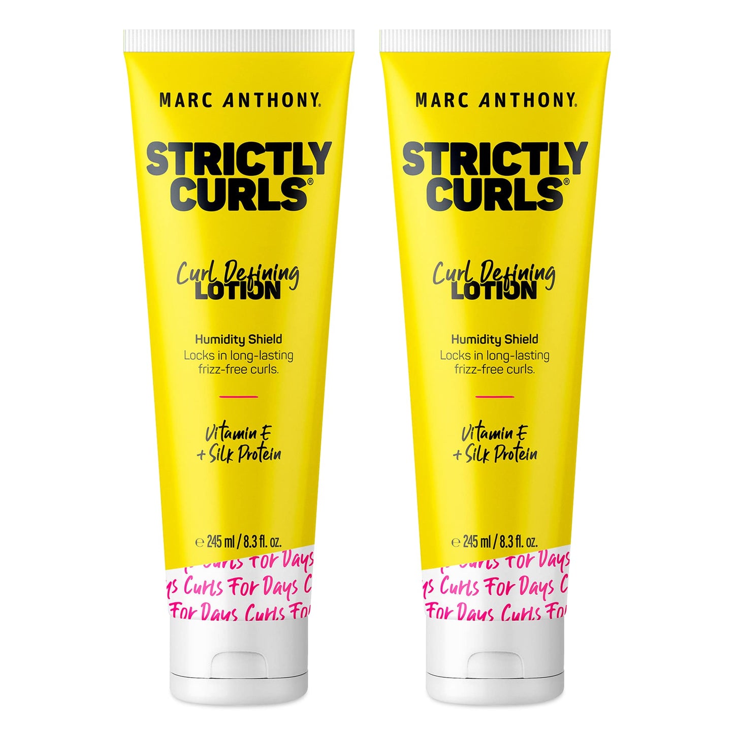 Marc Anthony Curl Defining Lotion, Strictly Curls - 2 Pack - Silk Protein & Vitamin E Hair Gel for Dry Damaged Curly Hair - Sulfate-Free Moisturizing