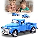 AGSIXZLAN Little Blue Truck Toy for Toddlers 2 3 4 5 6 7 8 Year Old Boys Girls,1:32 Alloy Toddlers Car Toy Driveable,Car Door Can Open,Toy Trucks for…