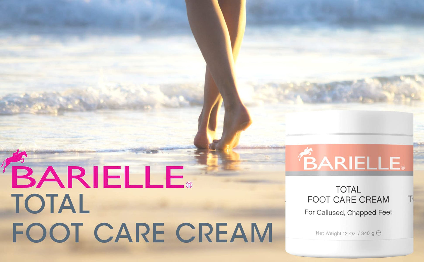 BARIELLE Total Foot Care Cream 12 oz. – Foot Cream for Dry, Cracked, Feet