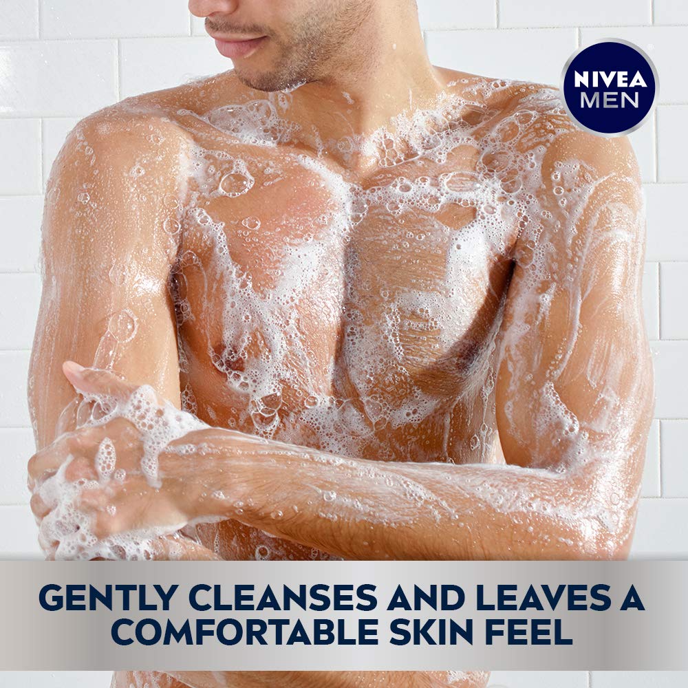 NIVEA MEN Energy Body Wash with Mint Extract, Cedarwood and Mint Scent, 3-in-1 Men's Body Wash, Face and Hair, Paraben Free, Vegan Formula, 16.9 Fl Oz Beauty & Personal Care NIVEA