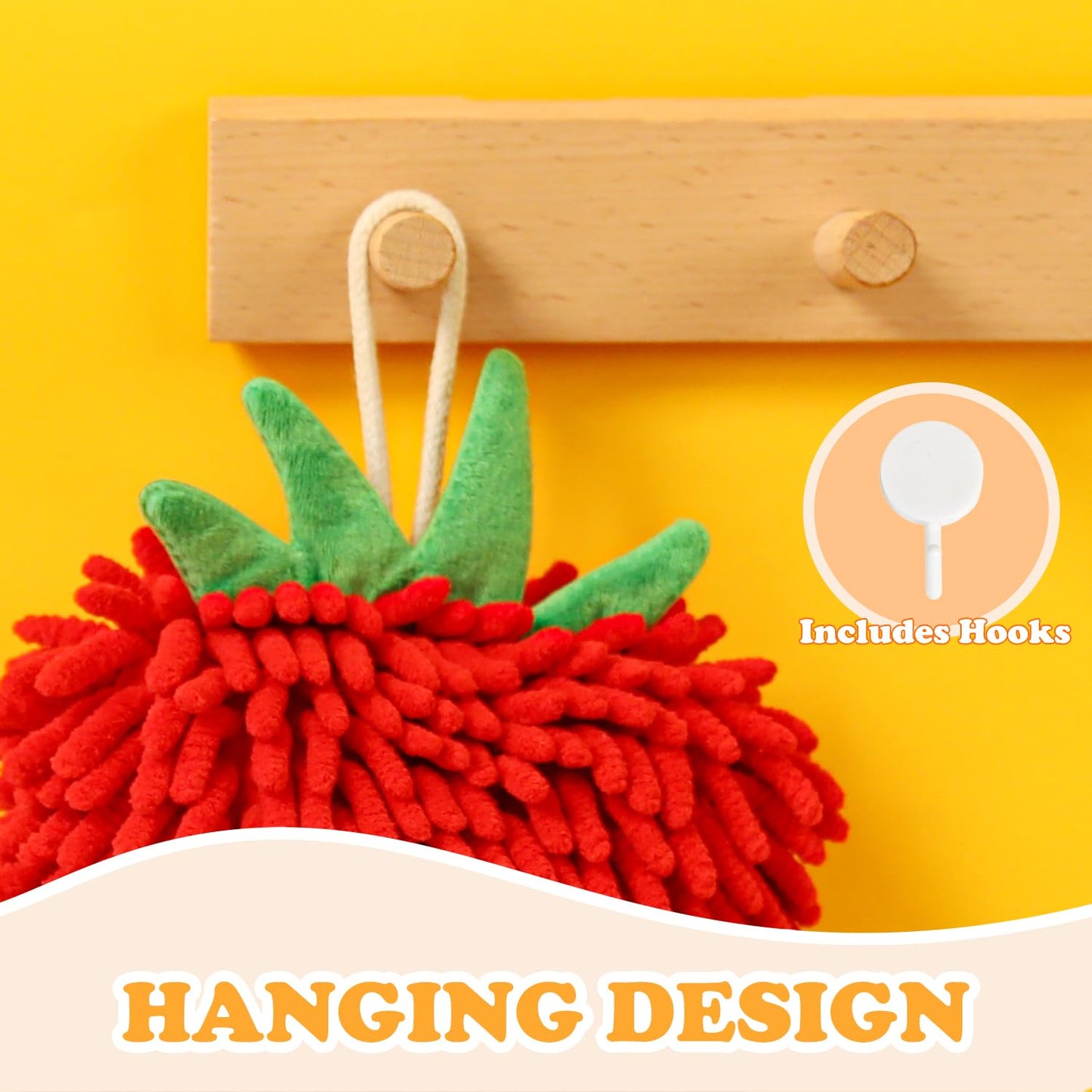 Tyrafry Chenille Bathroom Towels, Cute Hand Towels, Super Soft Water Absorbent Decorative Hand Towels with Hanging Loop Machine Washable Kitchen…