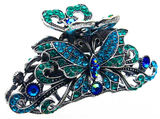 Fashion & Lifestyle Large Metal Alloy Hair Claw Jaw Clip for Women and Girls - Pretty Strong Clamp Non-Slip Barrette Hair Updo Grip Bath Accessories