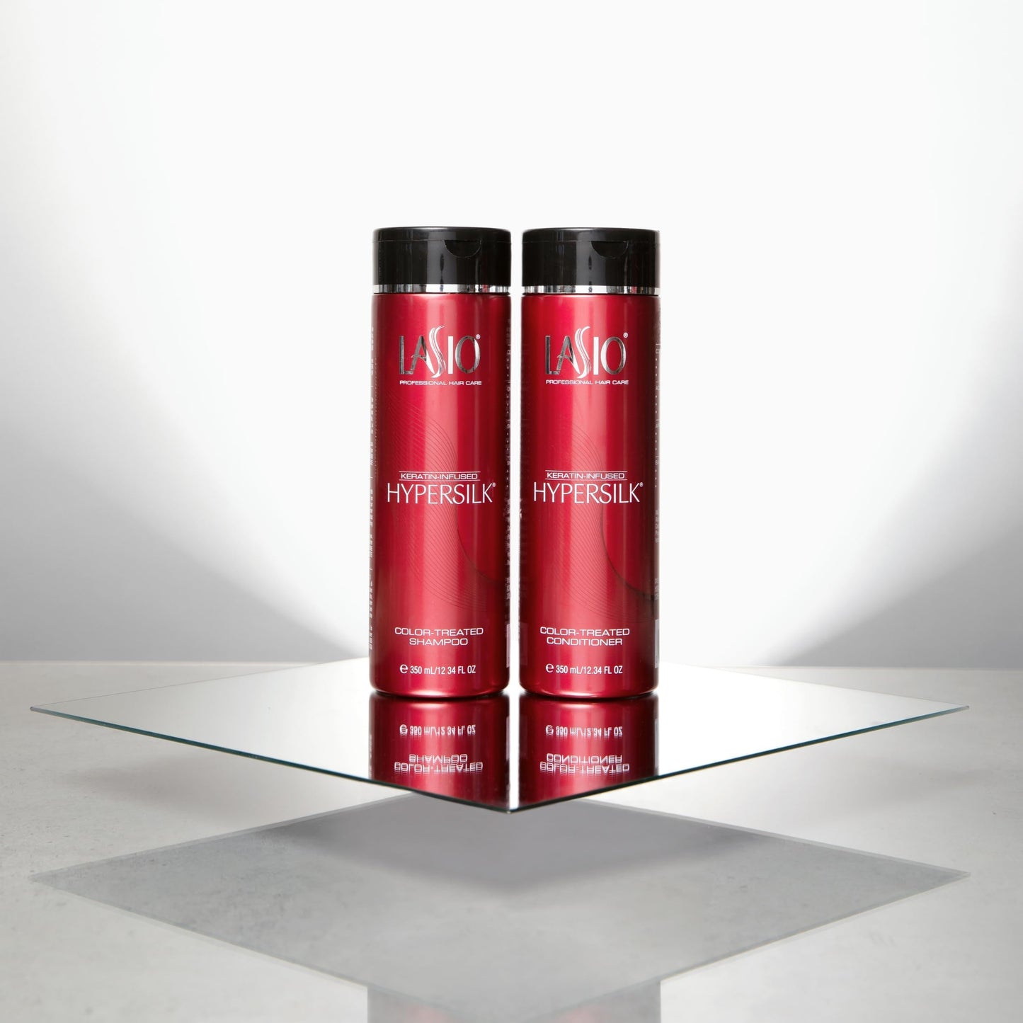 Lasio Keratin-Infused Hypersilk Color Treated Shampoo and Conditioner Set - 12.34 Fl. Oz - Color Treated Hair Shampoo and Deep Conditioner for Dry