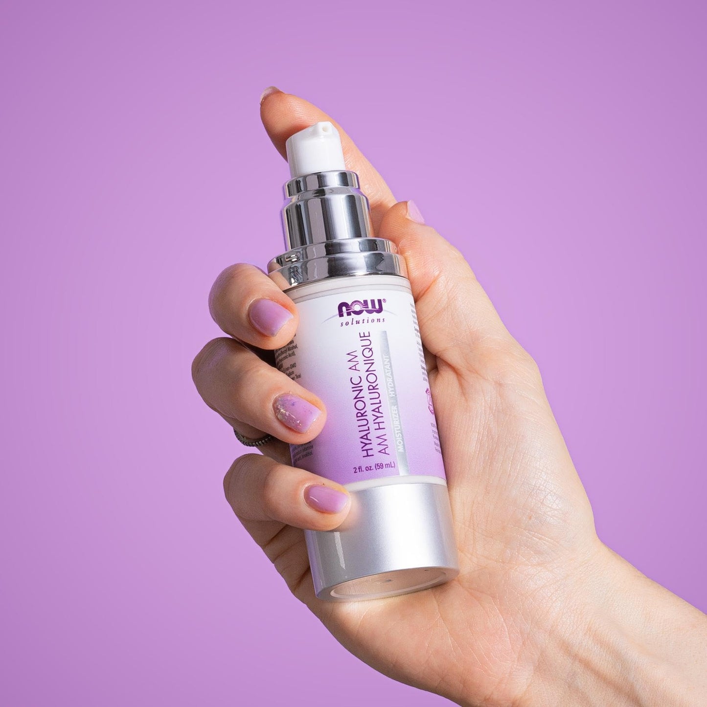 NOW Foods Solutions, Hyaluronic Acid Moisturizer, Smoothing and Toning, Rehydrating to Start Your Day, 2-Ounce