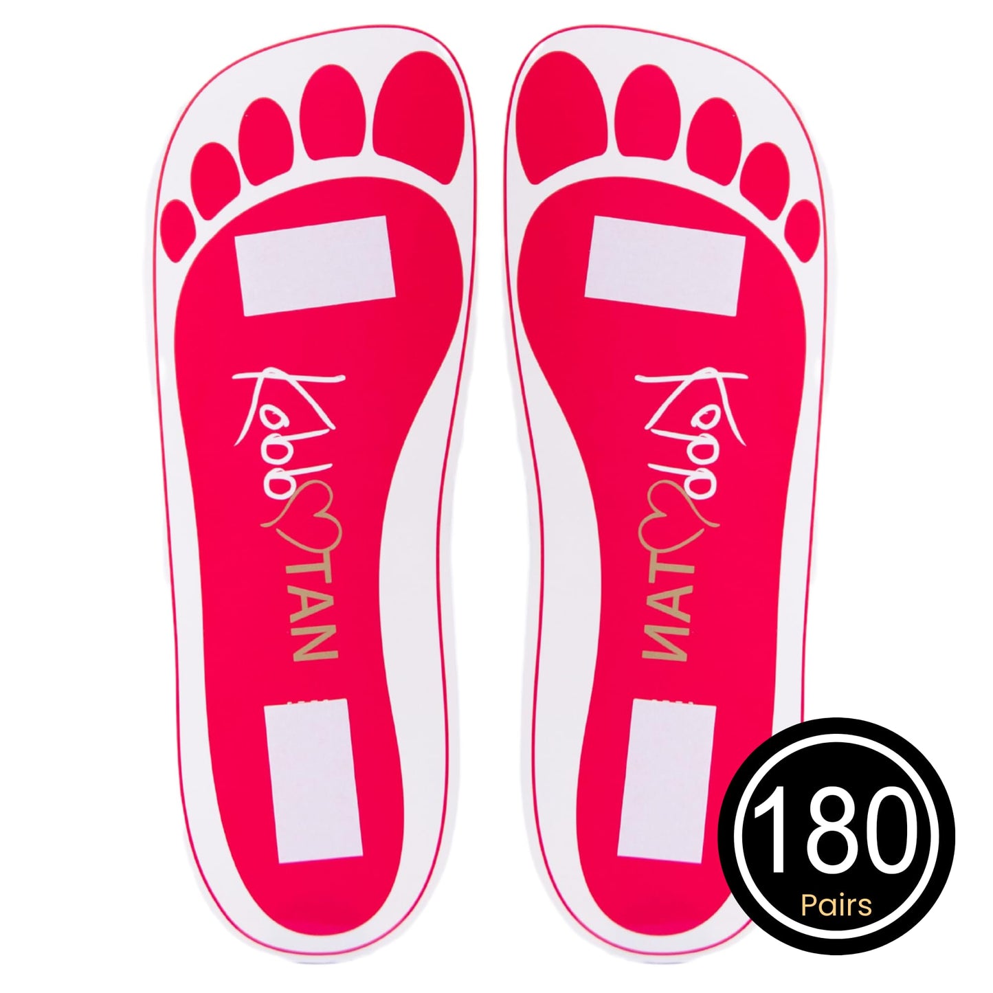 180 Pairs(360feets)Spray Tan Feet Pads Disposable & Economic Pink Feet pads for Spray tanning,Use in Tanning booth,Sunless Tanning at Home or Beauty