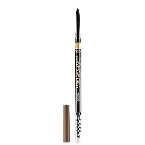 L'Oreal Paris Makeup Brow Stylist Definer Waterproof Eyebrow Pencil, Ultra-Fine Mechanical Pencil, Draws Tiny Brow Hairs and Fills in Sparse Areas