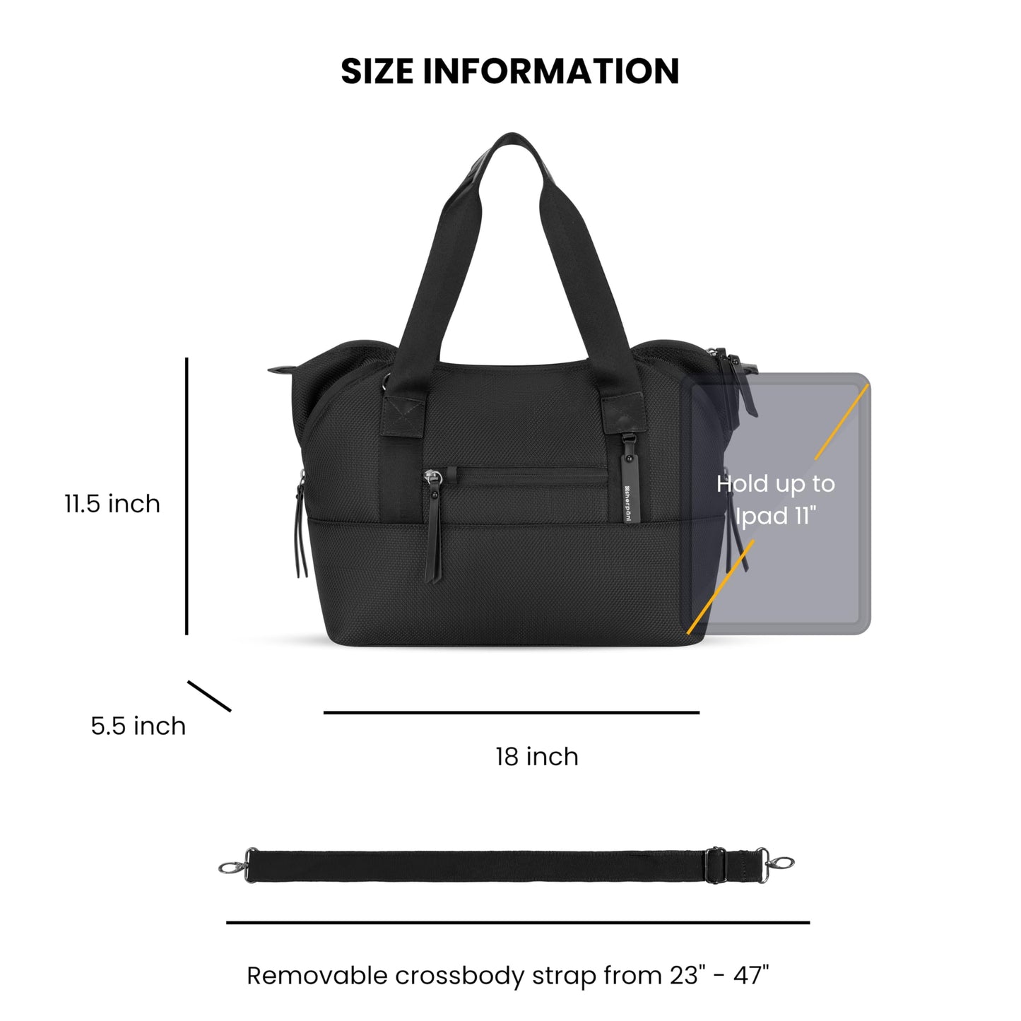 Sherpani Eclipse, Anti Theft Tote Bag, Travel Crossbody Bag, Lightweight Teacher Tote, 12L Shoulder Purse, Handbags for Women, Metal Hardware, Travel…