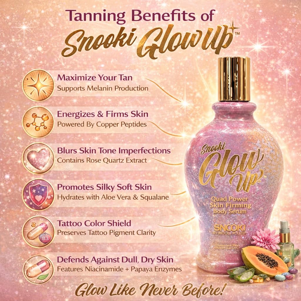 Snooki Glow Up Quad Power Skin Firming UV Intensifying Serum & Red Light Complex 12oz