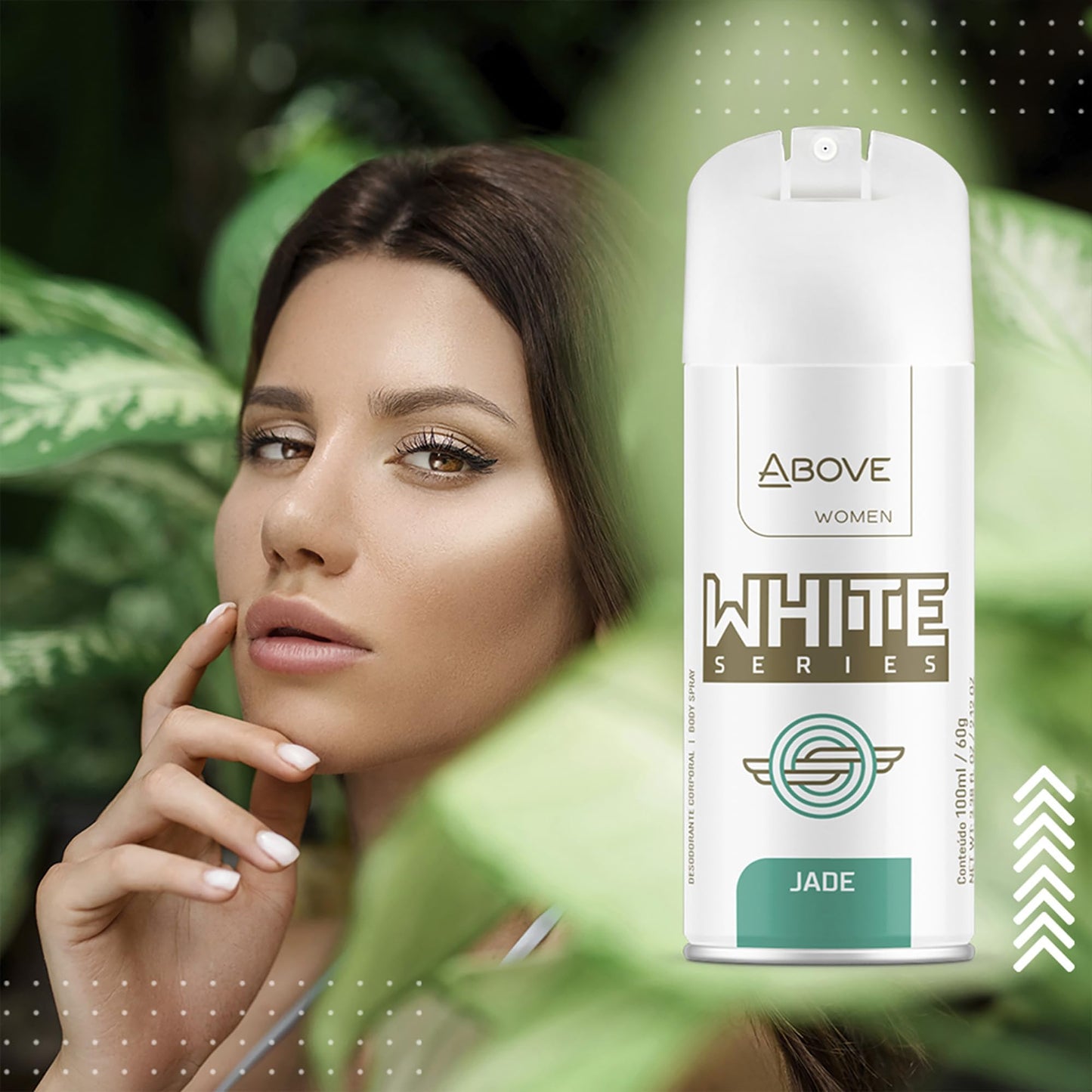 ABOVE White Series Body Spray, Jade, 2.12 oz - Deodorant Spray - Masks Perspiration Odors - Long-Lasting Dry Spray - Paraben-Free - Cruelty-Free Beauty and Personal Care ABOVE