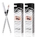 Fashionwu White Eyeliner Pencil Professional Highlighter Eye Liner Pen Soft Strokes Waterproof Long-Lasting Eyeshadow Eye Silkworm Brighten Pencil